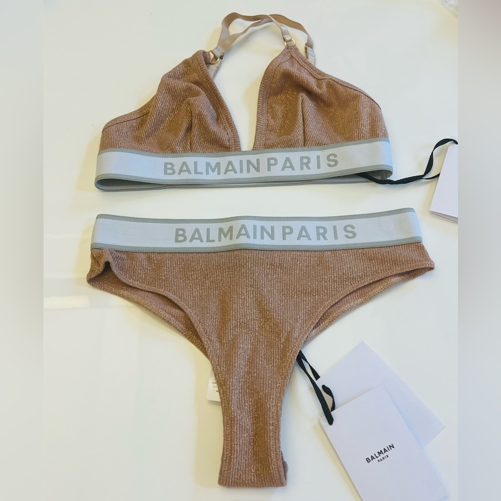 BALMAIN***Bra w/Matching Thong Underwear SET****Small $678